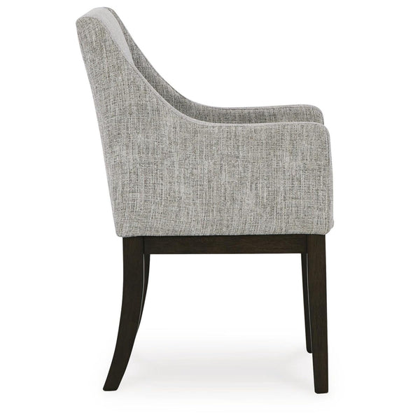 GTU Furniture Set of 2 Burkhaus Contemporary Sleek Dining Chair Kitchen Side Chair Solid Frame Dark Brown