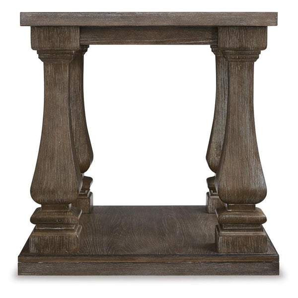 Casual Elm Rectangular End Table – Gray – alternate view 5