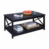 GTU Furniture 3 Piece Cocktail Lift Top Table with 2 Side Tables for Living Room, Family Room Grey/Black — Black
