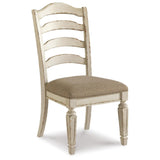 Set of 2 Realyn French Country Cottage Dining Chair Kitchen Side Chair Solid Frame Chipped White – alternate view 8