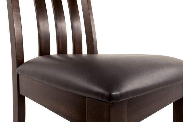 GTU Furniture Set of 2 Haddigan Traditional Rustic Dining Chair Kitchen Side Chair Solid Frame Dark Brown