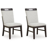 Set of 2 Neymorton Contemporary Casual Dining Chair Kitchen Side Chair Solid Frame Brown Beige – alternate view 2