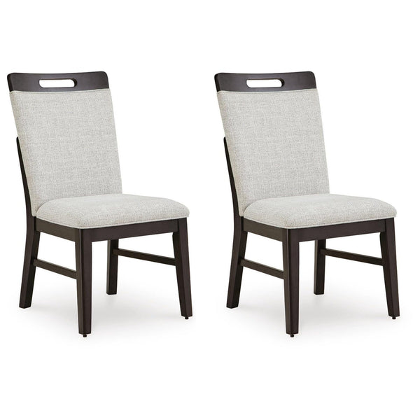 Set of 2 Neymorton Contemporary Casual Dining Chair Kitchen Side Chair Solid Frame Brown Beige – alternate view 2