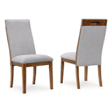 Set of 2 Lyncott Mid-Century Modern Dining Chair Kitchen Side Chair Solid Frame – Gray Brown product view