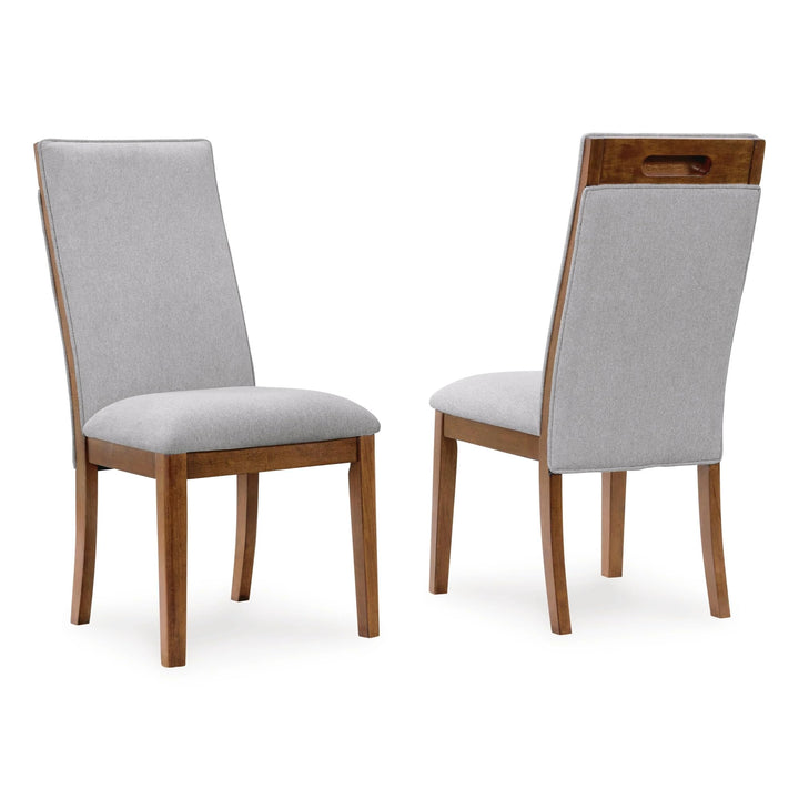 Set of 2 Lyncott Mid-Century Modern Dining Chair Kitchen Side Chair Solid Frame – Gray Brown product view
