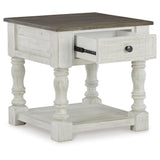 Everyday Pine Square End Table, with Open Shelf, White / Gray Finish, for Living Room – alternate view 2
