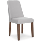 Set of 2 Lyncott Mid-Century Modern Dining Chair Kitchen Side Chair Solid Frame Gray Brown — Gray Brown