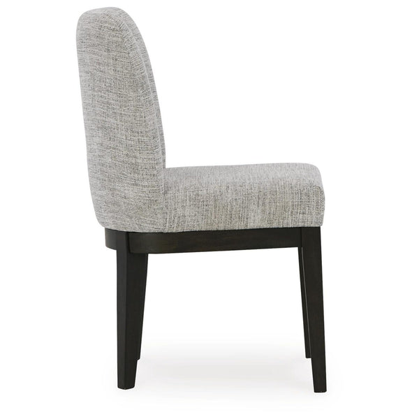 GTU Furniture Set of 2 Burkhaus Contemporary Sleek Dining Chair Kitchen Side Chair Solid Frame Dark Brown
