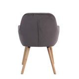 GTU Furniture Set of 2 Grey Color Tuchico Contemporary Fabric Accent Chair