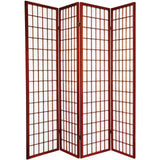 GTU Amazon B07PM8W4KW MAIN • GTU-3420C-4 — Japanese Style 4 Panels Wood Shoji Room Divider Screen Oriental for Home/Office — Cherry