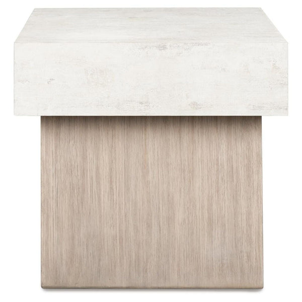 Modern Oak Square End Table, Light Grayish Brown Finish, for Living Room – alternate view 2