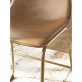 GTU Furniture Set of 2 Ciabori Mid-Century Modern Dining Chair Kitchen Side Chair Solid Frame Beige — Brown