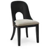 Set of 2 Rowanbeck Art Deco Contemporary Dining Chair Kitchen Side Chair Solid Frame Black – GTU-D821-01 alternate view 3