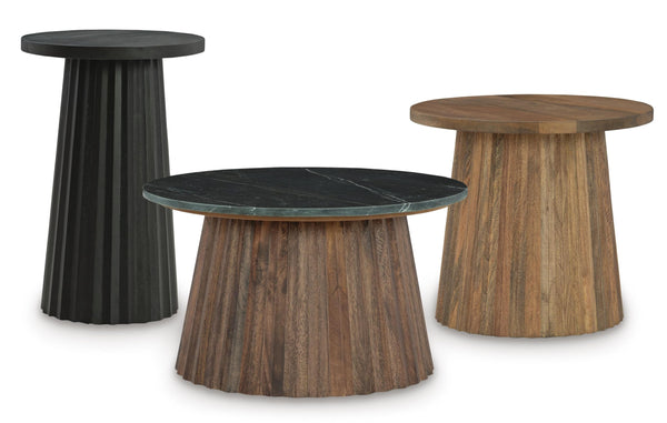 Modern Wood Square Accent Table, Natural Finish, for Living Room – alternate view 4