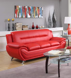 GTU Amazon B01D3ROC3M PT01 • TU-P2703 — GTU Furniture Contemporary PU Leather Sofa & Loveseat Set, 2 Piece Sofa Set — Red