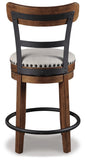 GTU Furniture Swivel Bar Stools, Color Collection, Counter Height, Kitchen Island Stool — Brown
