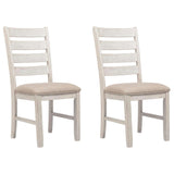 Set of 2 Skempton Farmhouse Transitional Dining Chair Kitchen Side Chair Solid Frame Grayish White – alternate view 2