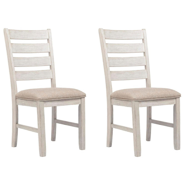Set of 2 Skempton Farmhouse Transitional Dining Chair Kitchen Side Chair Solid Frame Grayish White – alternate view 2