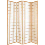 GTU Amazon B07PPBQ35G MAIN • GTU-3420N-4 — Japanese Style 4 Panels Wood Shoji Room Divider Screen Oriental for Home/Office — Natural