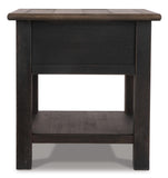 Everyday Engineered Wood Rectangular End Table, with Storage Drawer, Grayish Brown / Black Finish, – alternate view 4