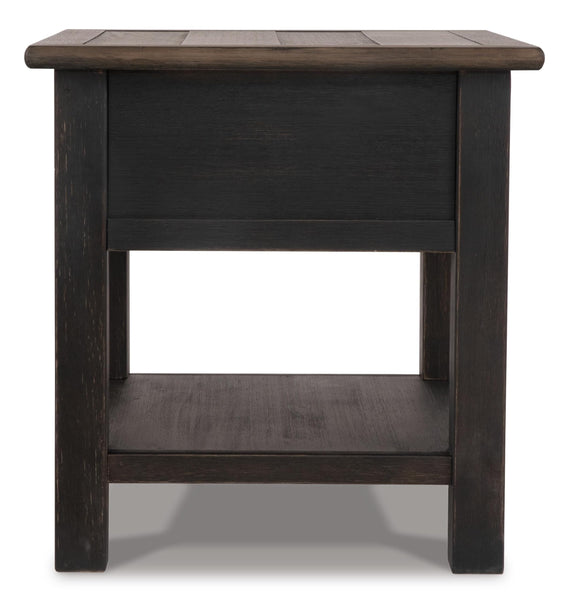 Everyday Engineered Wood Rectangular End Table, with Storage Drawer, Grayish Brown / Black Finish, – alternate view 4