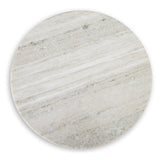 Contemporary Marble Square Accent Table, Beige / Brown Finish, for Living Room – alternate view 5