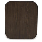 Sleek Engineered Wood Rectangular End Table, with Open Shelf, Warm Brown Finish, for Living Room – alternate view 5