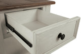 Everyday Oak Rectangular End Table, with Storage Drawer, Two-Tone Finish, for Living Room – alternate view 6