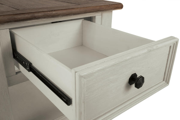 Everyday Oak Rectangular End Table, with Storage Drawer, Two-Tone Finish, for Living Room – alternate view 6