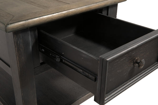 Everyday Engineered Wood Rectangular End Table, with Storage Drawer, Grayish Brown / Black Finish, – alternate view 7