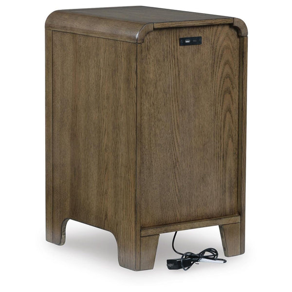 Sleek Engineered Wood Rectangular Accent Table, with Storage Drawers, Brown Finish, for Living Room – alternate view 3