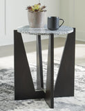 Modern Mango Wood Square Accent Table, Black / White Finish, for Living Room – product view