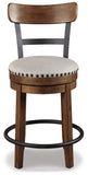 Swivel Bar Stools, Color Collection, Counter Height, Kitchen Island Stool – Brown alternate view 3