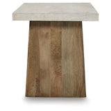 Relaxed Mango Wood Square End Table, Light Brown Finish, for Living Room – alternate view 4