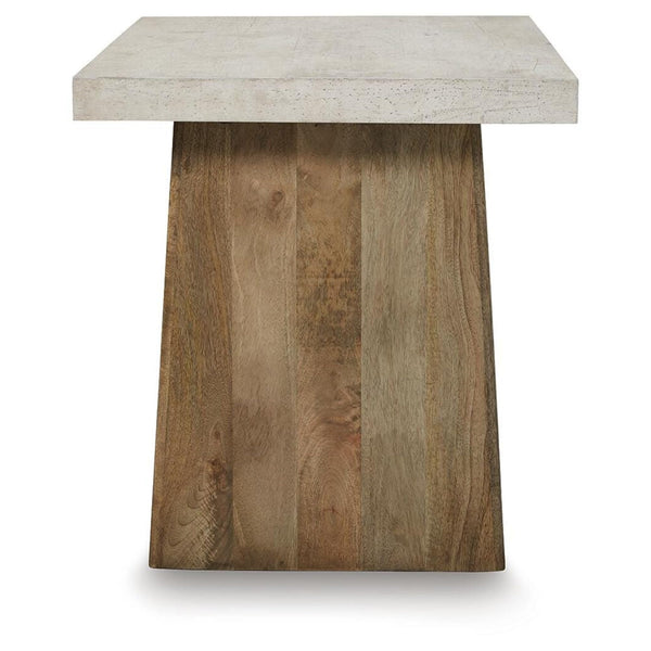Relaxed Mango Wood Square End Table, Light Brown Finish, for Living Room – alternate view 4