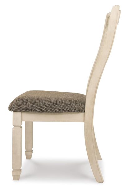 Set of 2 Bolanburg Farmhouse Traditional Dining Chair Kitchen Side Chair Solid Frame Antique White Brown – alternate view 8