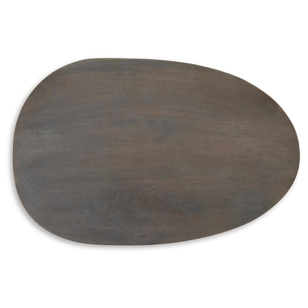 Contemporary Mango Wood Rectangular Accent Table, Brown / Black Finish, for Living Room – alternate view 5