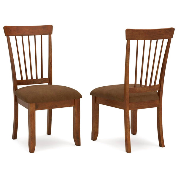 Set of 2 Berringer Traditional Rustic Dining Chair Kitchen Side Chair Solid Frame Rustic Brown – alternate view 3