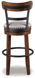 GTU Furniture Bar Height Swivel Bar Stools, Color Collection, Kitchen Island Stool, Pub — Brown