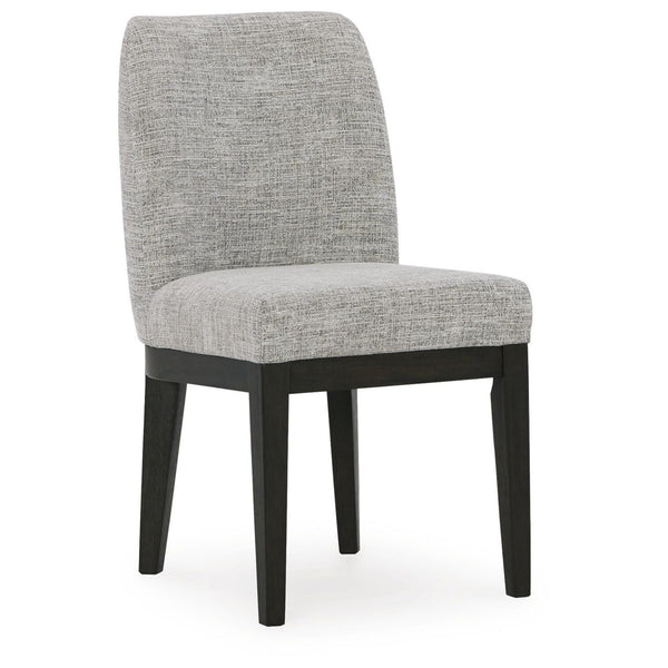 GTU Furniture Set of 2 Burkhaus Contemporary Sleek Dining Chair Kitchen Side Chair Solid Frame Dark Brown