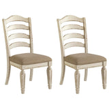 Set of 2 Realyn French Country Cottage Dining Chair Kitchen Side Chair Solid Frame Chipped White – alternate view 2
