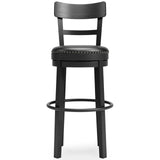 Bar Height Swivel Bar Stools, Color Collection, Kitchen Island Stool, Pub — Black