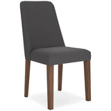 Set of 2 Lyncott Mid-Century Modern Dining Chair Kitchen Side Chair Solid Frame Gray Brown — Charcoal Brown