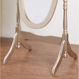Swivel Adjustable Full-Length Oval Wood Cheval Floor Mirror, in White / Black / Cherry / Oak / Silver – alternate view 2