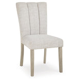 Set of 2 Larawyn Traditional Casual Dining Chair Kitchen Side Chair Solid Frame Brown Cream – alternate view 3
