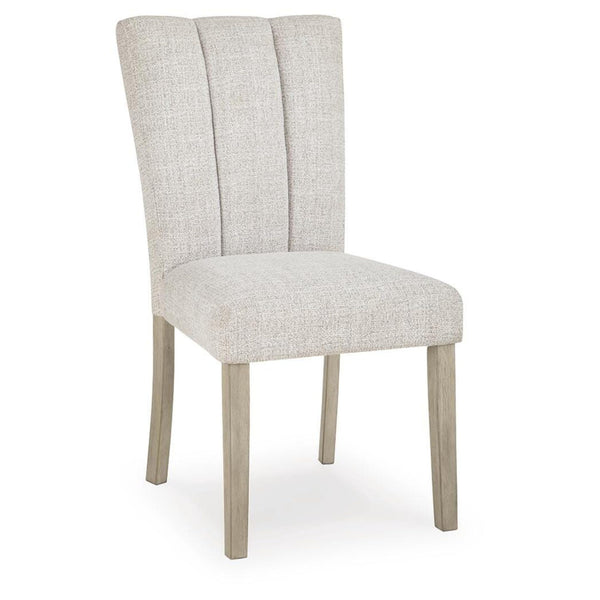 Set of 2 Larawyn Traditional Casual Dining Chair Kitchen Side Chair Solid Frame Brown Cream – alternate view 3