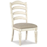 Set of 2 Realyn French Country Cottage Dining Chair Kitchen Side Chair Solid Frame Chipped White – alternate view 4