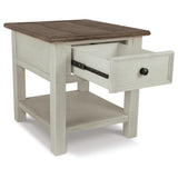 Everyday Oak Rectangular End Table, with Storage Drawer, Two-Tone Finish, for Living Room – alternate view 3