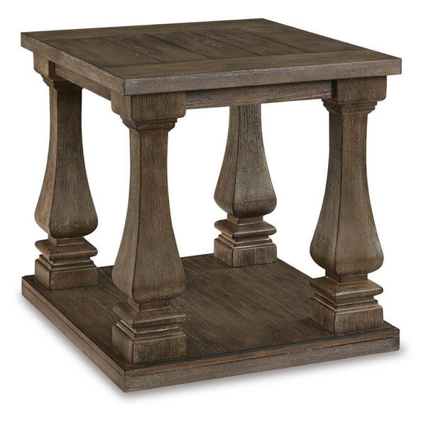 Casual Elm Rectangular End Table – Gray – alternate view 2