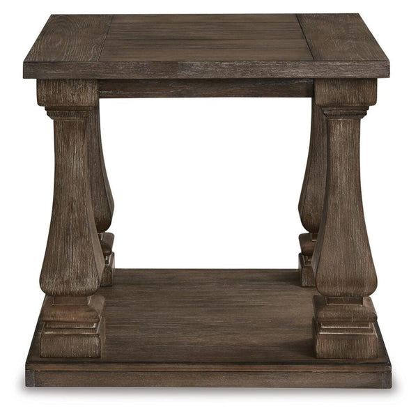 Casual Elm Rectangular End Table – Gray – alternate view 3